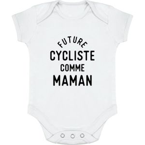BODY body bébé | Cadeau imprimé en France | 100% coton | Future cycliste comme maman