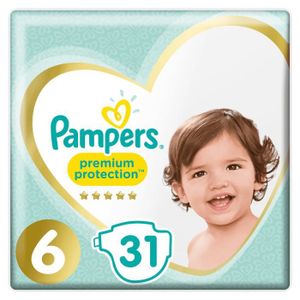 COUCHE PAMPERS Premium Protection Taille 6 15+ kg - 31 Co