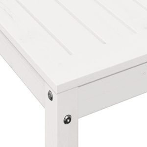 TABLE DE REMPOTAGE BAU Table de rempotage avec étagère blanc 82,5x50x75 cm massif pin - Pwshymi - JHR15332