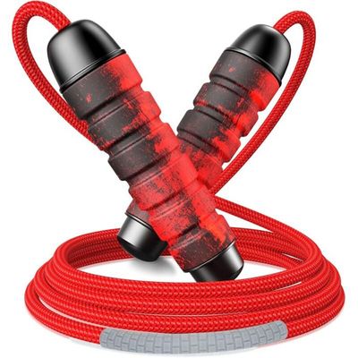 Corde à Sauter Enfant 500cm – Bois Réglable, Poignées Antidérapantes, Coton Coloré
