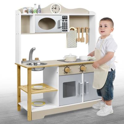 Services À Thé En Bois Bébé,Tea Party Jeux De Rôle,Jouet Éducatif Éveil Montessori,Dinettes Jouet Cuisine,Cadeau Créatif Anniversa - Jeux - Jouets