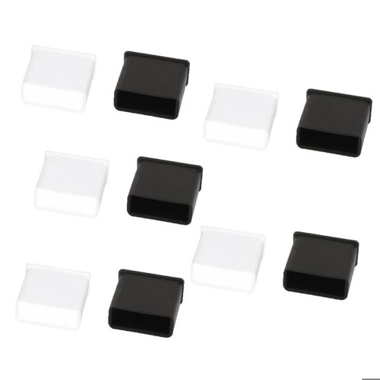50 Bouchons Anti-poussière Pour Prise Audio 3.5mm - Silicone Noir, Universel