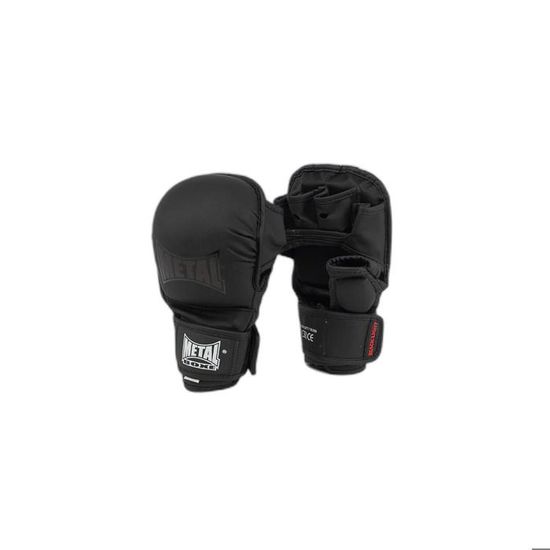 METAL BOXE Gants MMA Mirror – Noir, Taille S, Mousse Polyuréthane, Ajustement Velcro, Compétition
