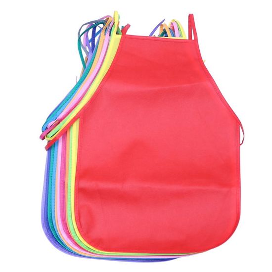 Lot De 12 Tabliers Pour Enfant 12 Couleurs Vives - Peinture, Pâtisserie, Cuisine - One Size 3-8 Ans Tablier Cuisine Enfant