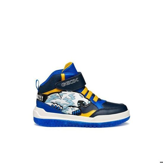 Geox B Lightyloo Boy - Basket Bébé Garçon Taille 24 - Scratch, Antidérapante, Confort Maxi