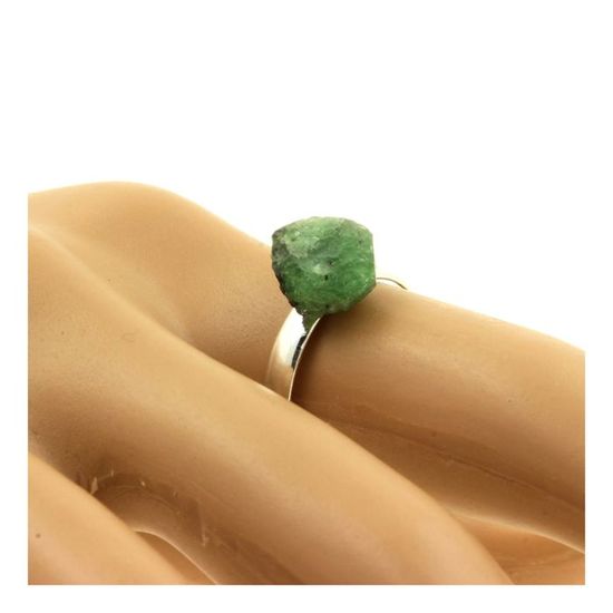 Bague Ajustable En Tsavorite Brut (grenat Vert) - Taille Unique - Marque A Bijoux - Neuf