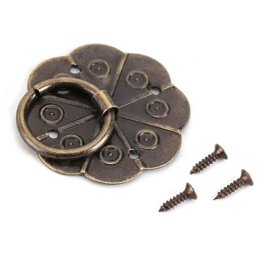 8 Pcs Poignée de Porte Vintage Poignée de Meuble à Anneau pour Cabinet