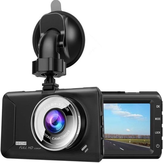 Double caméra de tableau de bord avec vue arrière, 1080P, 3.2 pouces, Full HD, Dashcam, enregistreur vidéo, V CHANCELIERE -