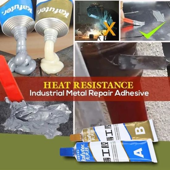 Gel adhésif de pâte de réparation industrielle de soudure à froid de résistance à la chaleur industrielle A&B @onec17094