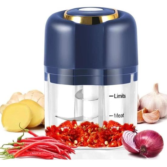 Hachoir électrique Sans Fil - Robot Culinaire Pour Viande, Légumes, Aliments Bébé (lames En Inox) - 6