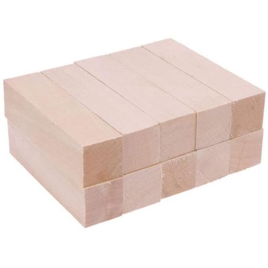 Lot De 30 Blocs De Sculpture En Bois De Tilleul Pour Débutants En