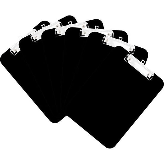 Chemise Porte-bloc A4 Plastique Noir 5 STAR - Classeur Miniclip Avec Couvertures - 4