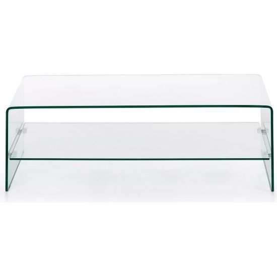 Table Basse - KAVE HOME - Burano 2 - Plateau en verre trempé - Design Contemporain