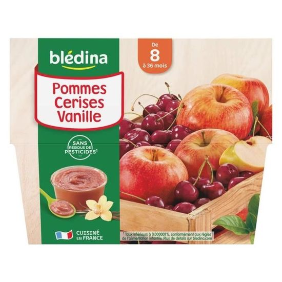 BLEDINA Pomme cerise 4x100g Achat / Vente compote dessert fruité