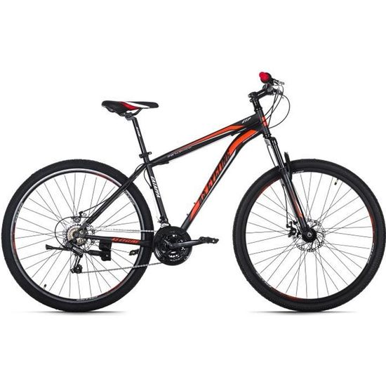 Vélo VTT Semi-Rigide 29'' - KS CYCLING - Catappa - 21 Vitesses - Noir rouge - Taille de Cadre 46 cm