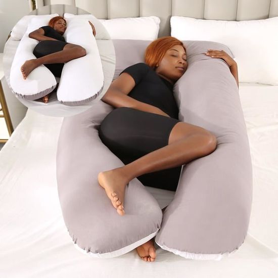 G Forme d'oreiller Femme Enceinte côté Veille Sleeper Taille Amovible et Ergonomique Confortable Maternité Long Taie d'oreiller - Puériculture & Eveil bébé