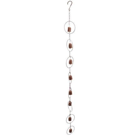 Chaîne De Pluie Parapluie Métal – Longueur 99,1 Cm – 8 Parapluies – Drainage Efficace – Décoration Extérieure Vintage – Pour Gouttière, Jardin, Terrasse
