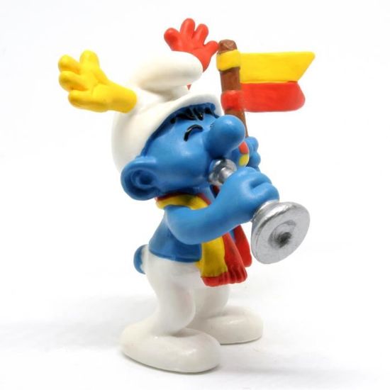 Figurine Schleich – Schtroumpf Peureux 2023 – Les Schtroumpfs, Matière PVC, Fabrication Roumanie