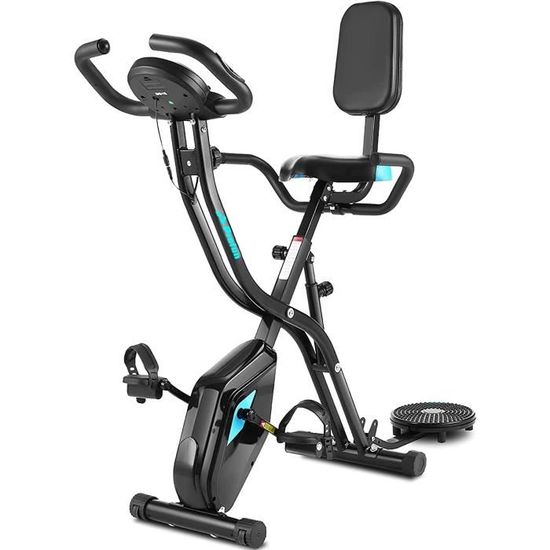 Profun Velo d appartement pliable Velo de fitness 10 niveaux de resistance reglable avec planche d exercices Twister Velo 76 Cdiscount Sport