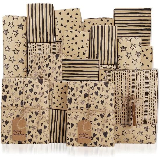 Papier De Soie Motif Patte De Chien - Lot De 40 Feuilles 75x50cm - Pour Emballage Cadeau Noël, Décoration, Activités Créatives