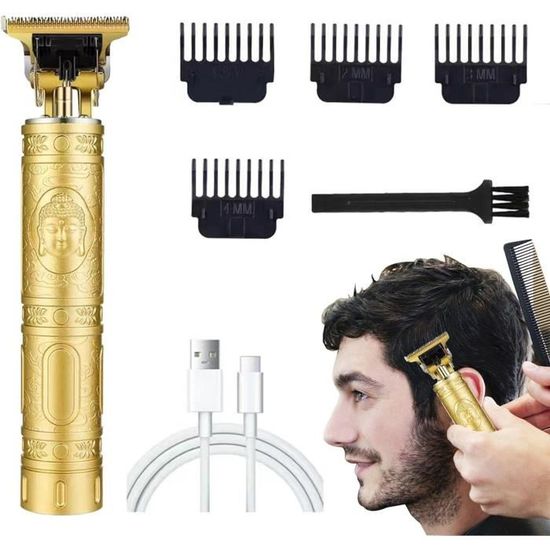 Tondeuse à Cheveux Et Barbe Électrique 4 Têtes - Longueurs 0.3/0.6/0.9/1.2 Mm, Design, Accessoires Inclus