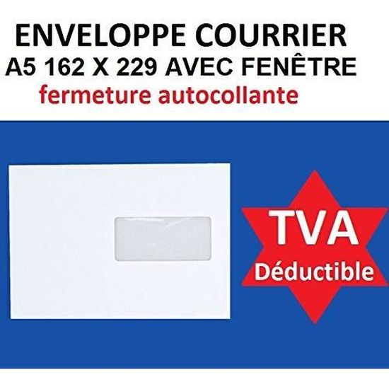 1 enveloppe lettre suivie format a5