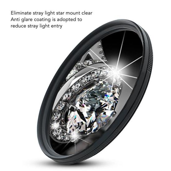 Filtre Objectif étoilé Filtre Objectif Star 8 Pans QUARKZMAN 49 Mm - Effet éblouissant étoilé Pour Photos De Nuit Et Reflets
