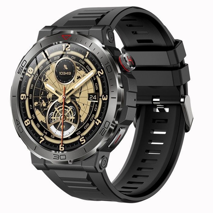 Montre connectée Homme Femmes Etanche avec Répondre-Passer Appel et Rappel Intelligente pour iPhone Android (Noir)