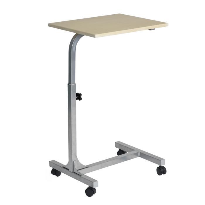 Aingoo Table de lit, table d’ordinateur - Ajustable en hauteur - Beige