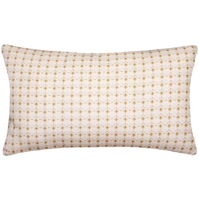 Coussin velours imprimé Dolce - 30 x 50 cm - Rose