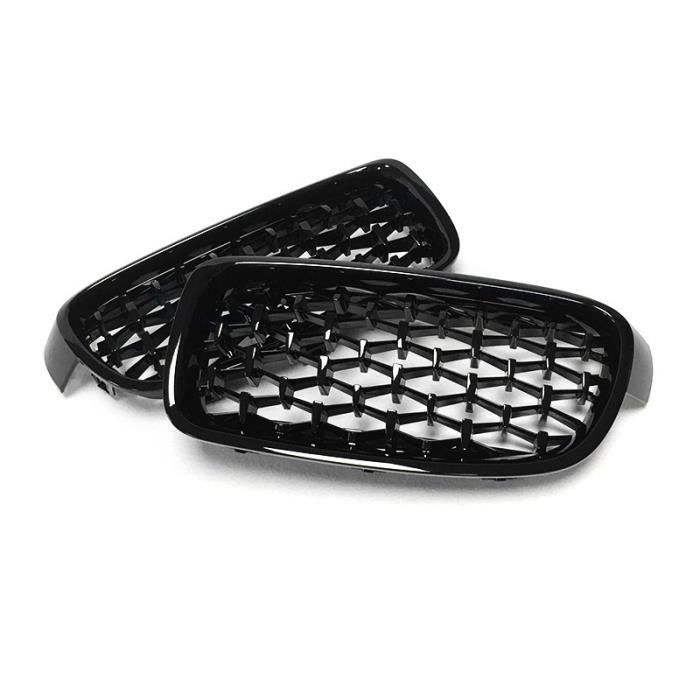 2 GRILLE DE CALANDRE NOIR BRILLANT SPOTS DIAMANT NOIR BMW SERIE 3 F30 F31 A PARTIR DE 10/2011