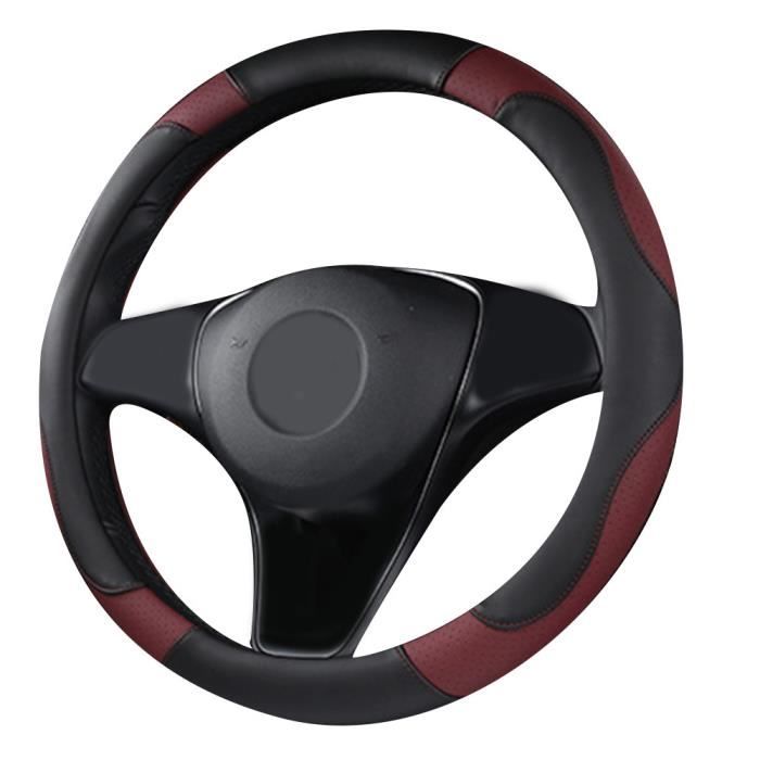 Couvre Volant De Voiture Enveloppe De Volant Vin Rouge Plat Ensembles Intérieur Sport Sweat HOUSSE DE SIEGE - COUVRE SIEGE
