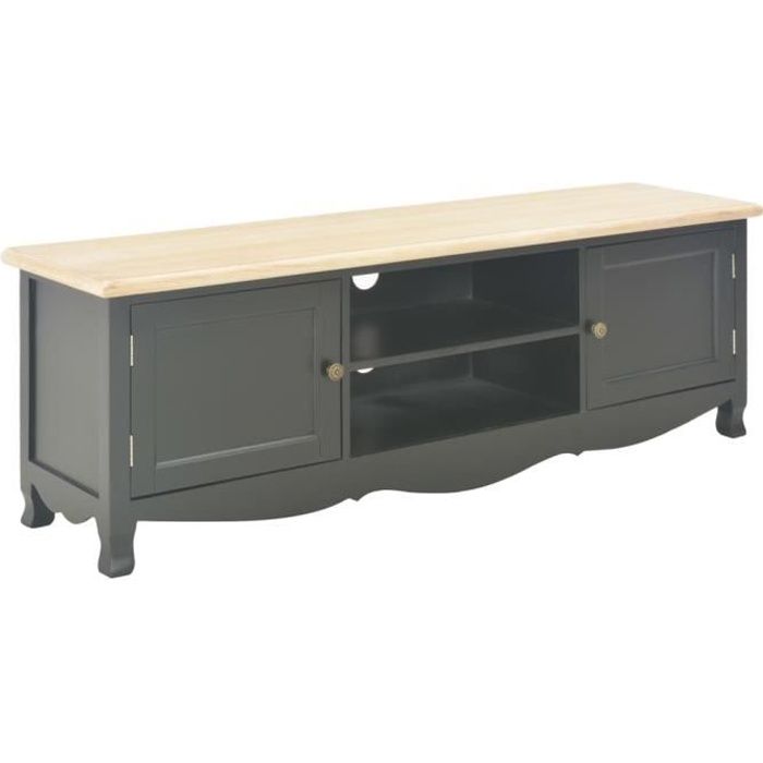Bon-Meuble TV Noir 120 x 30 x 40 cm Bois Meuble TV Mur Meuble TV Noir 120 x 30 x 40 cm Bois#101
