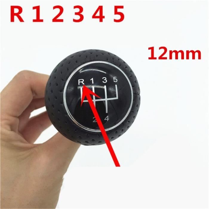 R 1 2 3 4 5 12mm -Pommeau de levier de vitesse de style pour Audi A3 S3 8L 2000 – 2003 A4 S4 B6 B7 Volkswagen VW Passat B5 3BG B6 B7