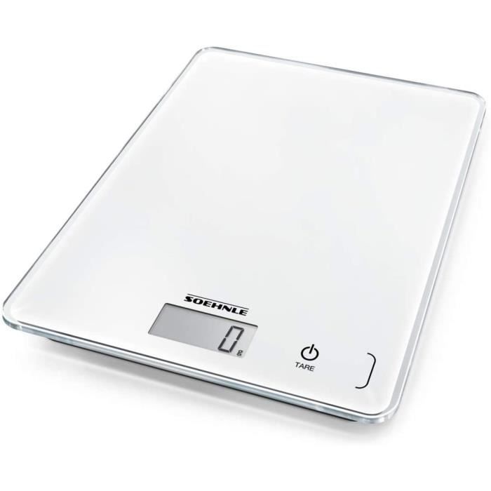 Soehnle Page Compact 300, balance de cuisine multifonctions compacte & élégante, balance alimentaire de haute précision, pèse alimen