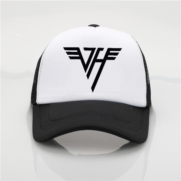 Van Halen casquette de baseball étudiant couples casquettes Van Halen LOGO maille casquette mode sol Gris foncé