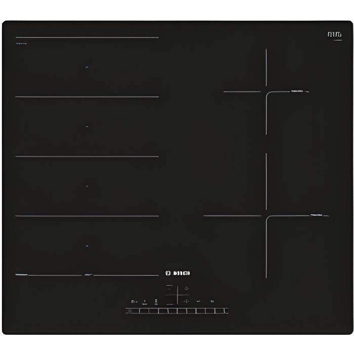 BOSCH PXE611FC1E Plaque à induction - 4 foyer(s) - Touches sensitives - Zone de cuisson modulable - Noir - 59.2 cm