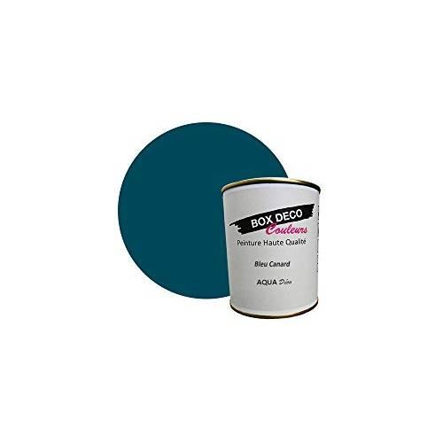 PEINTURE Teinte Bleu Canard murale acrylique aspect satin Aqua Déco - 750ml - 7,5m²