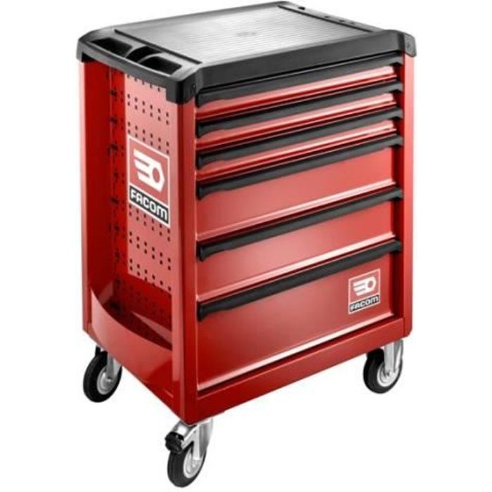 Servante roulante Roll M3 Rouge FACOM 6 tiroirs - ROLL.6M3PF