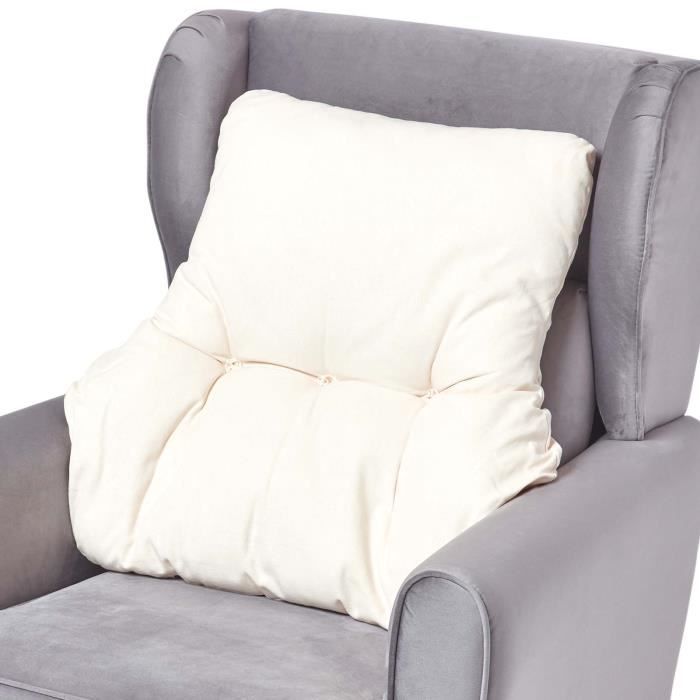 Coussin lombaire ergonomique en coton, Crème