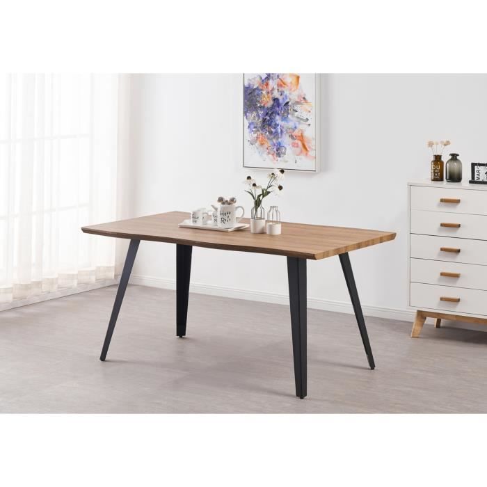 STOCKHOLM Table à Manger Style Scandinave - Coloris Chêne - Salle à Manger, Cuisine