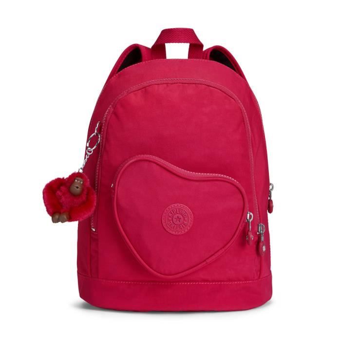 Kipling - Heart Backpack True Pink - Cartable Rose