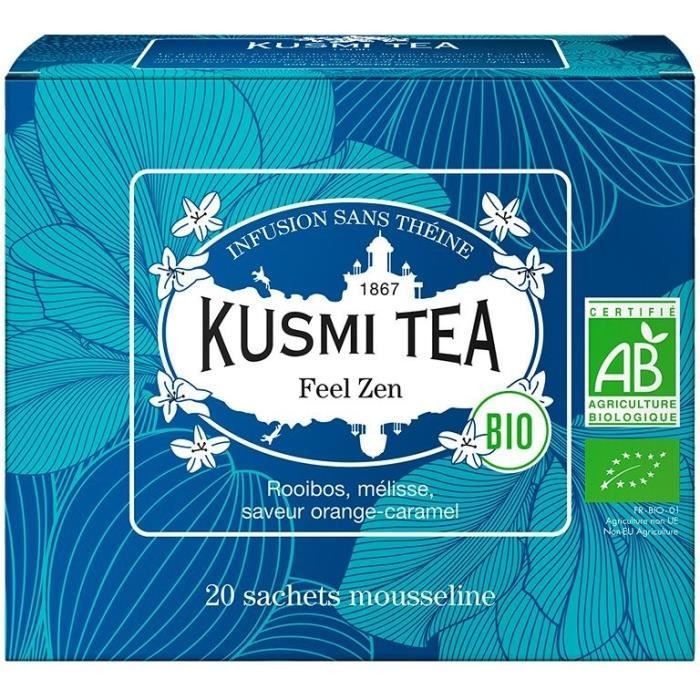 KUSMI TEA Infusion Feel Zen - Bio - Etui 20 sachets mousseline