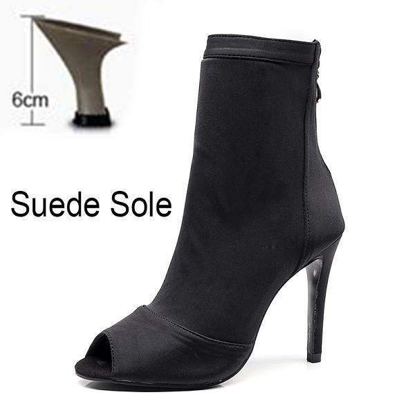 Chaussures de danse,SWDZM-chaussures de danse latine pour femmes, chaussures modernes pour filles, talons hauts, pour soirées noir