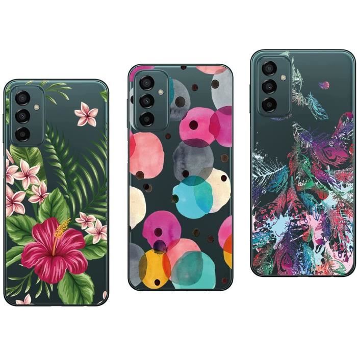 Pour Samsung Galaxy M23 5G- lot de 3 coques arrière transparente souple avec motif fantaisie imprimé - Lot 1