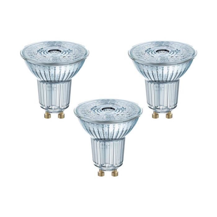 OSRAM - Spots LED - Culot GU10 - 3,6W Equivalent 50W - Blanc froid 4000K - Lot d