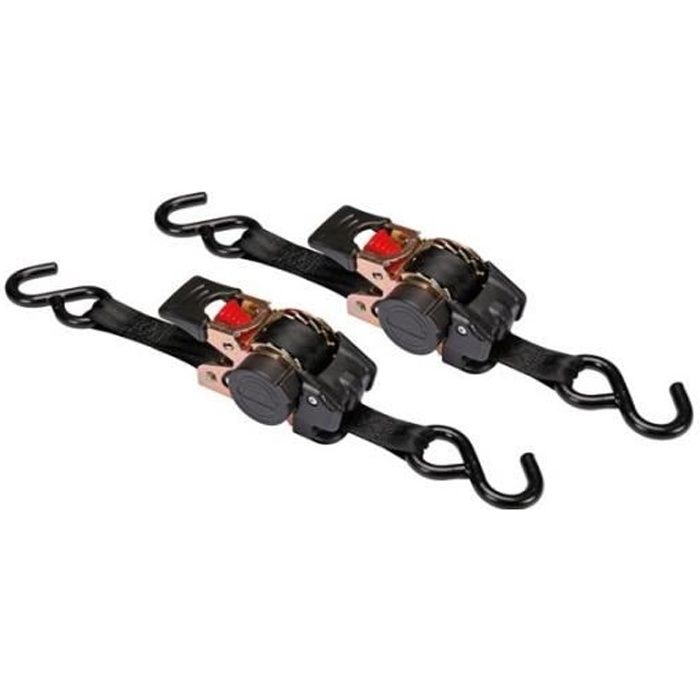 Jeu de 2 x sangle d'arrimage , cliquet - 300 kg - 3 m x 25 mm