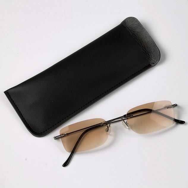 Lunettes loupe x2 de soleil grossissantes VITAEASY - Dioptrie +2.0 - En étui rigide noir - Normes CE : UV 400 (8 -18)