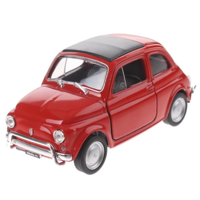 Welly Fiat Nuova 500 acier rouge 11 cm