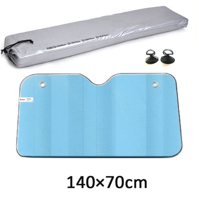Pare-Soleil de Voiture Pare Brise Avant 140×70cm - Universelle Pare Soleils pour Voiture Épaississement en 5 couches - Bleu